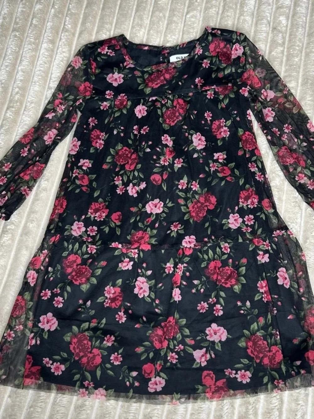 Old Navy & Carters Girls 5/6 Fall Winter Floral Plaid Dress Bundle Of 3 EUC